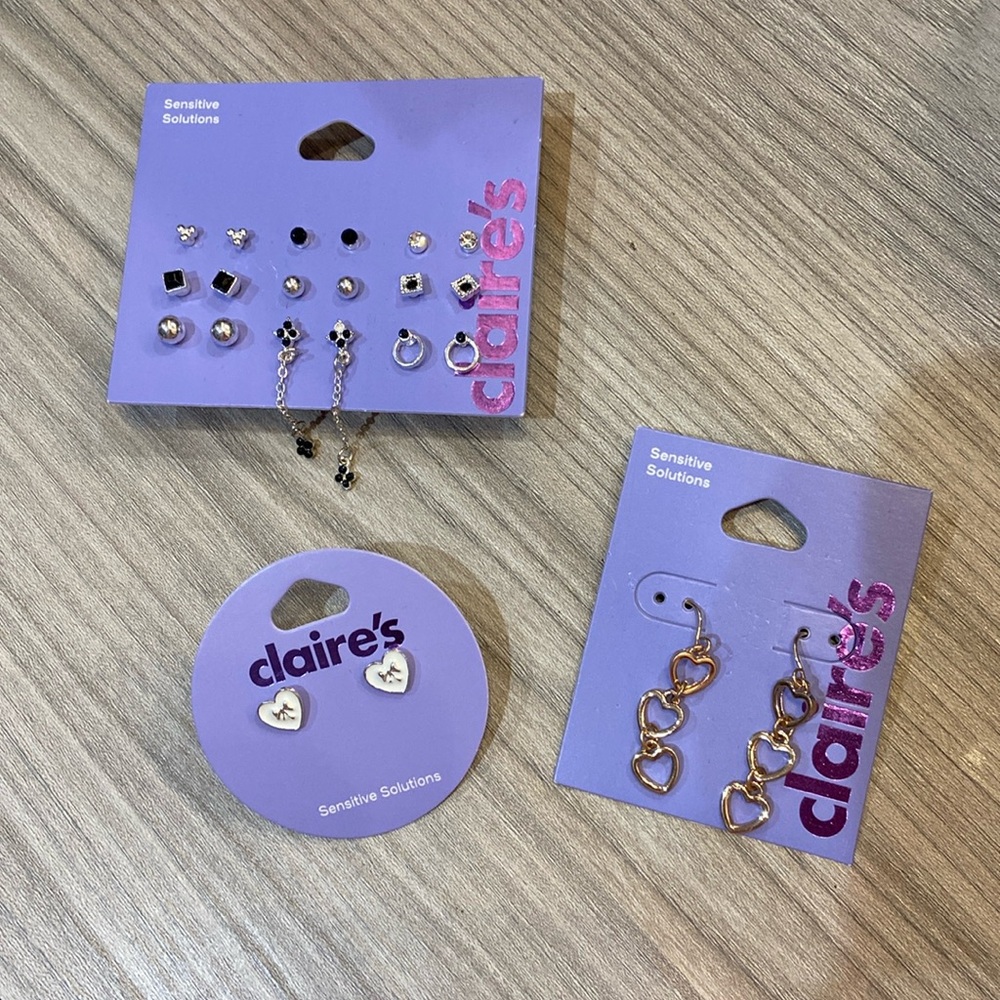 Pair of 11 “claire’s” earrings